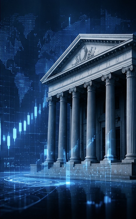 Financial services and banking professionals at work