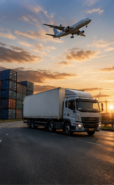Freight transport and container logistics